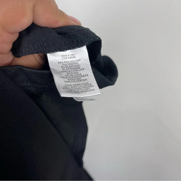 Lauren by Ralph Lauren Black Lace One Shoulder Cocktail Dress Size 2 - Picture 3 of 9